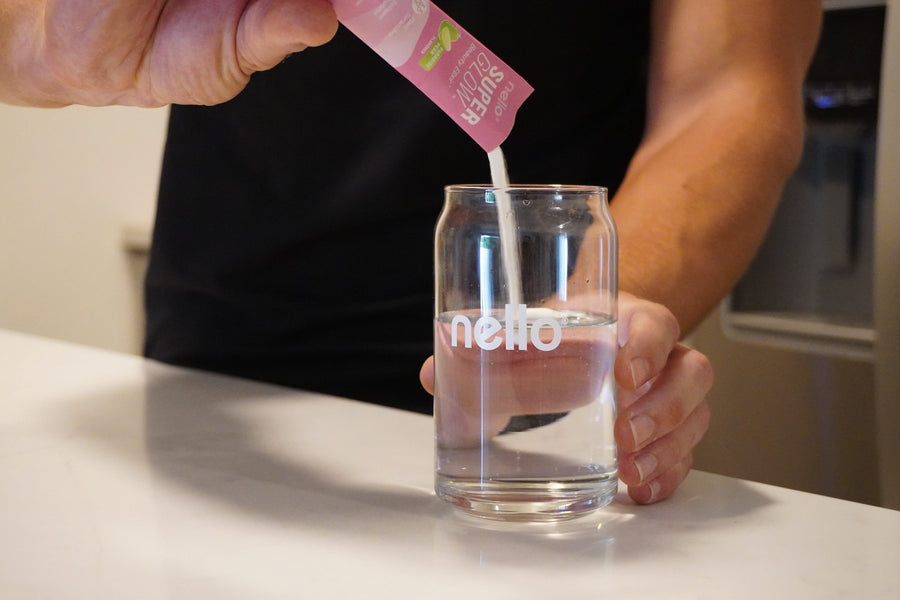 The whole time: one glass, zero routine, every dose printed