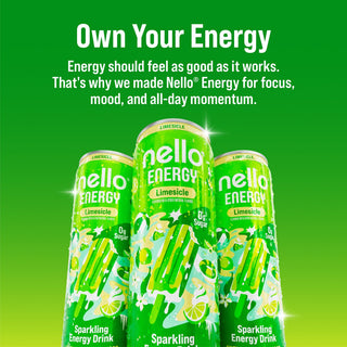 Three Nello Energy cans stacked