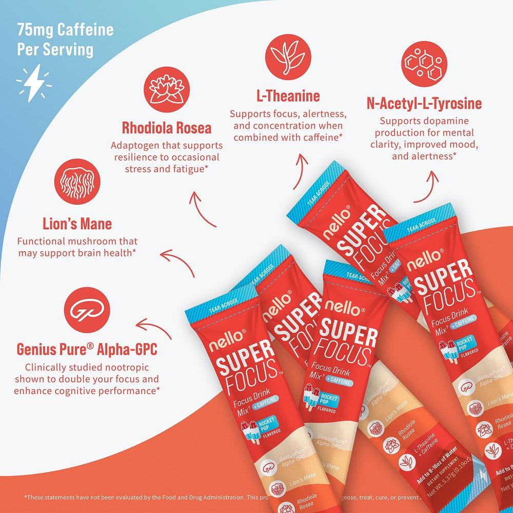 Superfocus | Nootropic Focus Drink Mix, No Crash