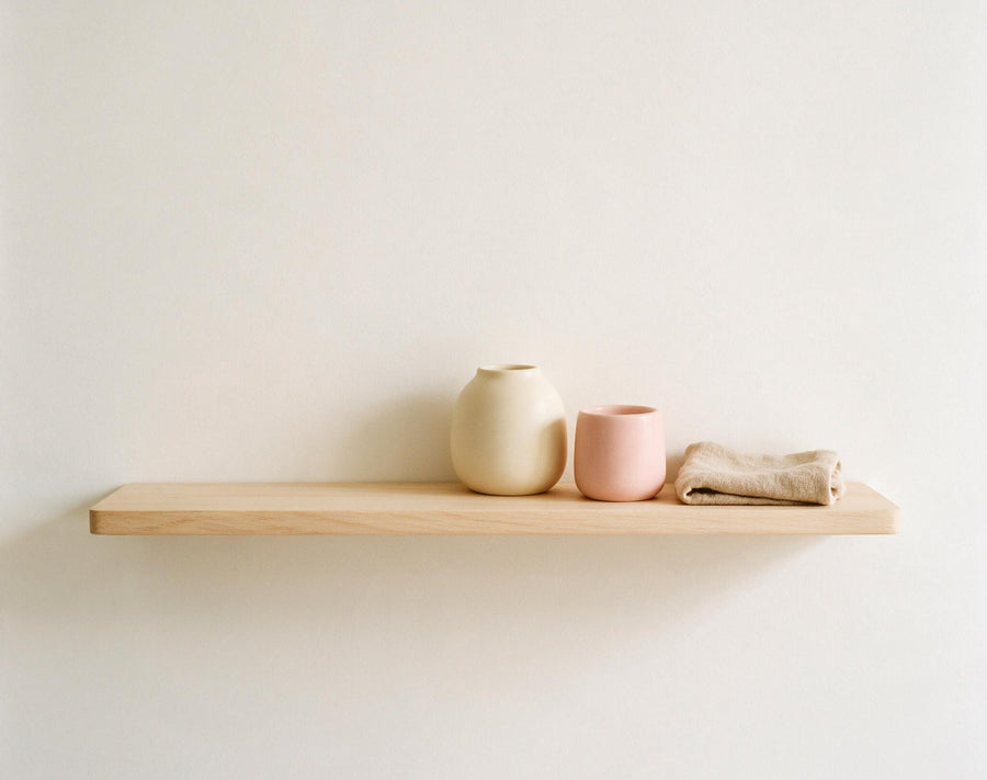 A shelf you can see the back of