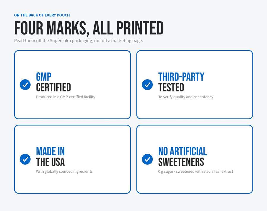 It's third-party tested and made in a GMP-certified facility