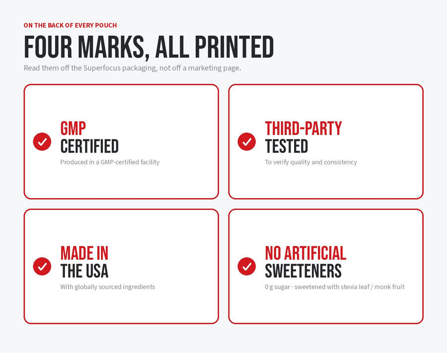 It's third-party tested and made in a GMP-certified facility